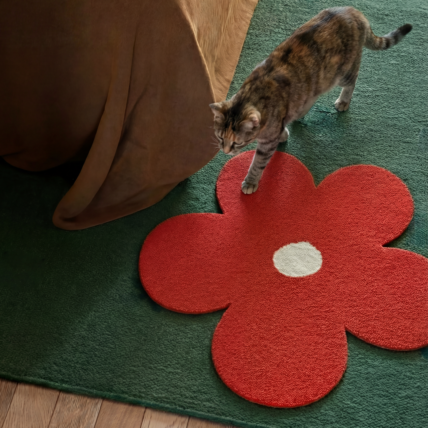 Cat Scratching Rug | Flower