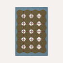 HADDEN Rectangular rug with geometric pattern on a light gray background