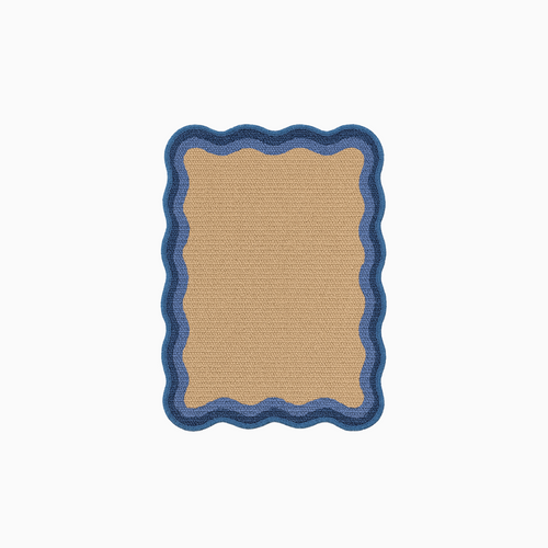 HÄDDEN Ripple cat scratching mat with organic wave shape. A modern sisal scratcher that doubles as a mini design rug