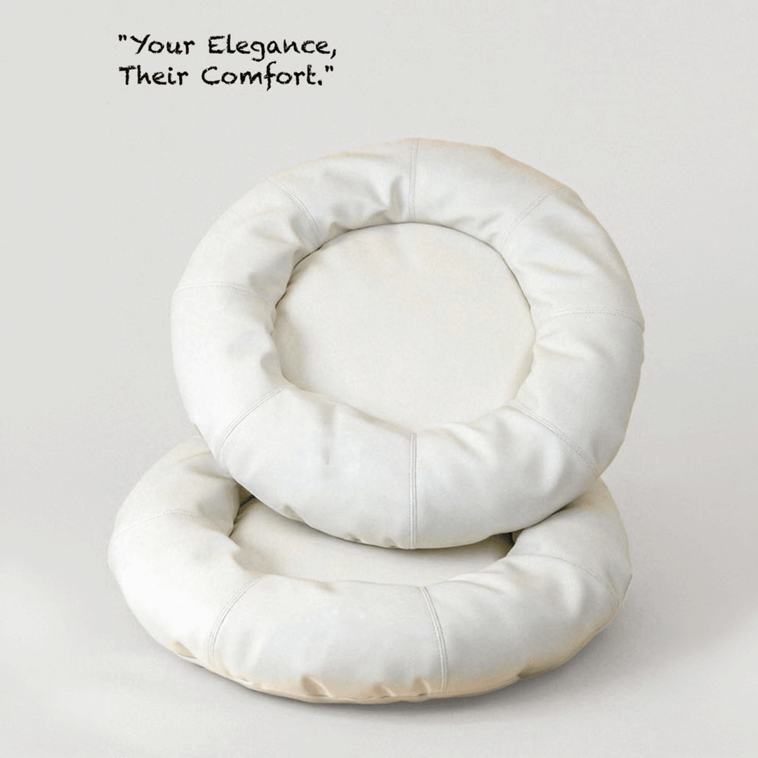 HÄDDEN NYC Cloud White Donut Pet Bed – Luxury Cat & Small Dog Lounge