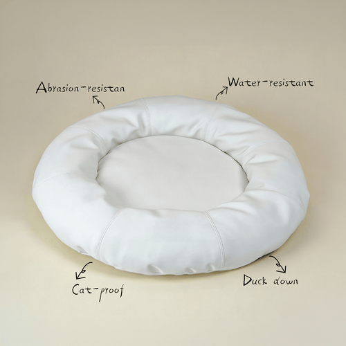 HÄDDEN NYC Cloud White Donut Pet Bed – Luxury Cat & Small Dog Lounge