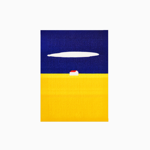 HÄDDEN House theme cat scratcher rug. A durable woven floor mat that serves as both a scratching surface and modern home decor
