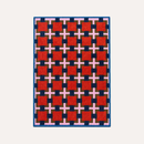 HÄDDEN Lattice cat rug on a warm light background