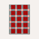HÄDDEN Plaid cat rug on a warm light background