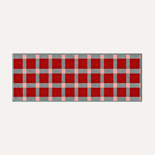 HÄDDEN Plaid cat runner on a warm light background