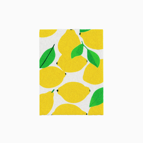 HÄDDEN lemon cat scratcher rug. A durable woven floor mat that serves as both a scratching surface and modern home decor.