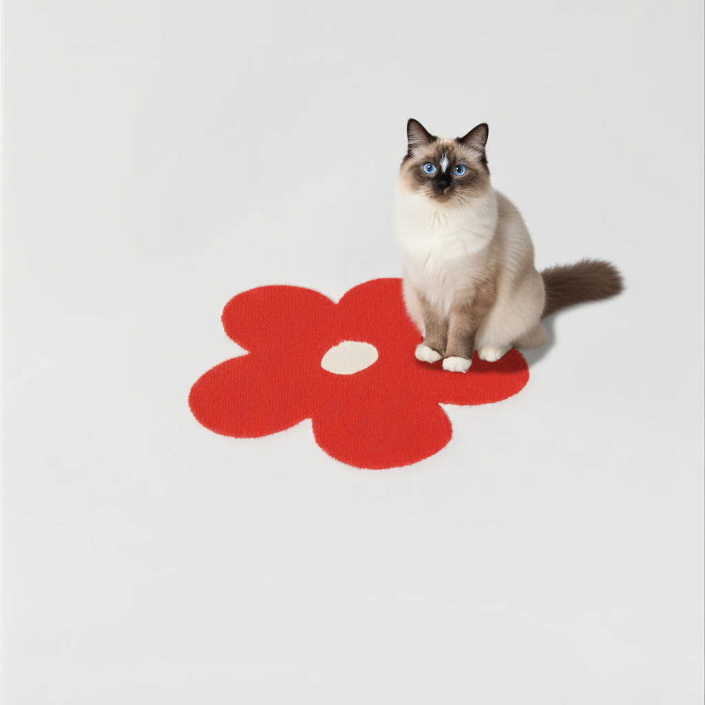 Cat Scratching Rug | Flower